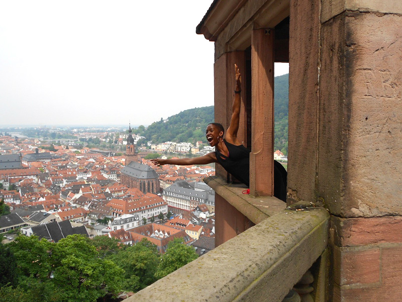 candace in castle in germany