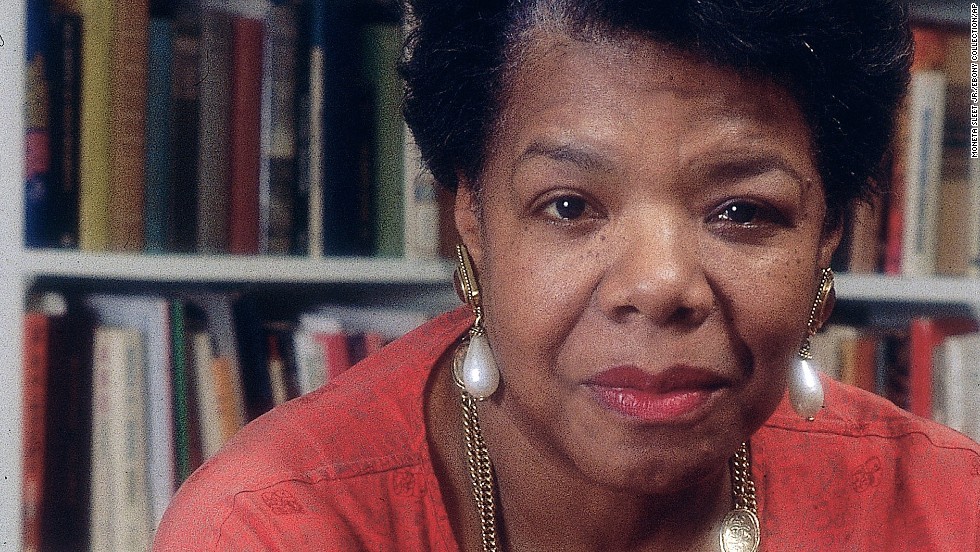 Maya Angelou in home.