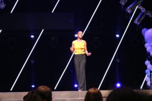 Candace Doby speaking at Guide youth conference