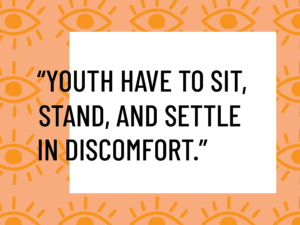 sit stand and settle in discomfort