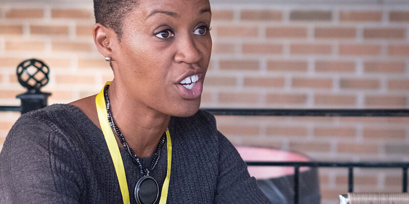 Young professional talking